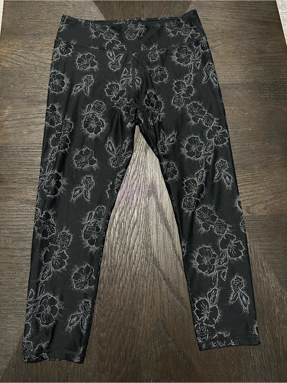 Fabletics Black Floral Leggings